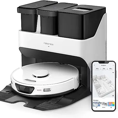 Roborock S7 Max Ultra Saugroboter mit selbstreinigender Station, 5500 Pa, Hindernisvermeidung, App/Sprachsteuerung