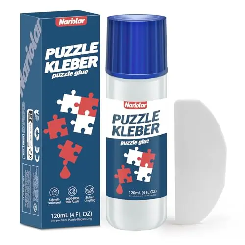 Nariolar Puzzle Kleber Transparent mit Applikator, schnell trocknend, 120ml