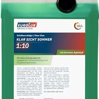 EUROLUB KLAR SICHT Sommer Scheibenreiniger-Konzentrat 5L Grün