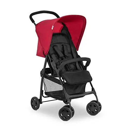 Hauck Sport Buggy Red - Leichter Reisebuggy mit Liegefunktion für Kinder bis 15 kg - Kompakt und mit großem Einkaufskorb