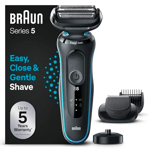 Braun Series 5 Elektrorasierer mit Barttrimmer, Wet & Dry, mintgrün