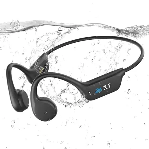 Guudsoud Schwimmkopfhörer mit Bluetooth, 32GB MP3-Speicher, wasserdicht