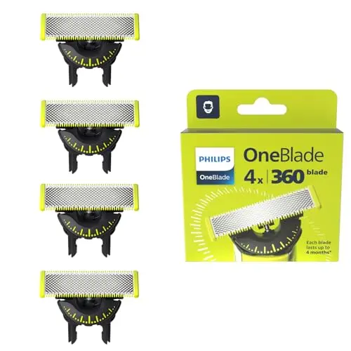 Philips OneBlade 360 - 4 Ersatzklingen für Gesicht und Körper, QP440/50