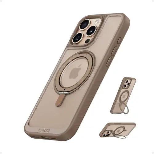 Anker FlexStand Case für iPhone 16 Pro, 360° Ringständer, rutschfeste Schutzhülle mit MagSafe-Kompatibilität