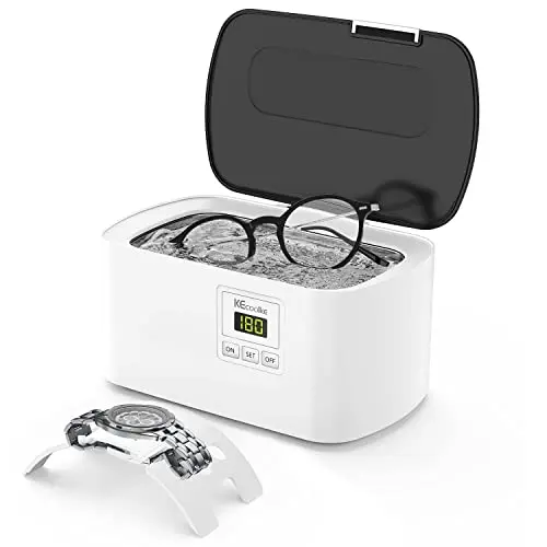 Ultraschallreiniger KECOOLKE 600 ml mit digitalem Timer für Brillen, Ringe und Silber