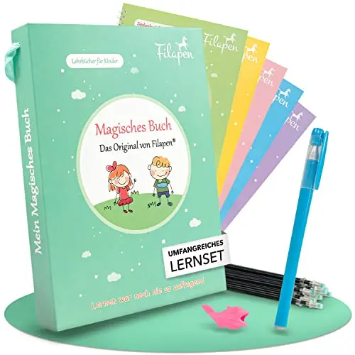 Filapen® 5 Magische Übungshefte Deutsch für Vorschulkinder - Wiederverwendbar, ideal für Einschulung