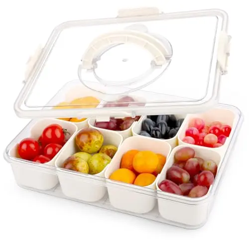 VMUTGA Snack Box mit 8 Fächern - Aufbewahrung für Snacks, Süßigkeiten und Gewürze