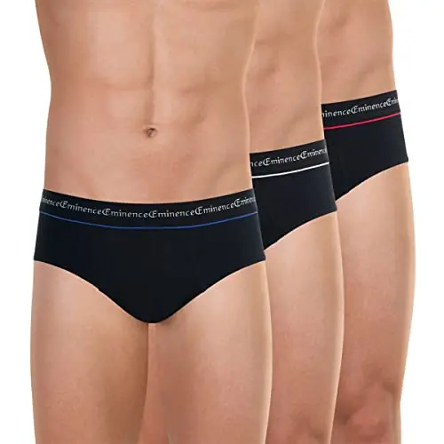 Eminence Herren Business Le13 Slip, Schwarz, XXXXL (3er Pack) - Bequeme Unterwäsche