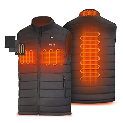 Beheizte Weste für Herren & Damen - Elektrische USB Heizjacke mit 14400mAh Akku und 3 Temperaturstufen für Outdoor Aktivitäten