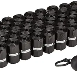 Amazon Basics Hundekotbeutel mit Spender und Leinenclip, geruchslos, 600 Beutel