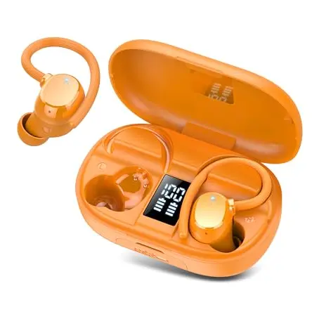 Bluetooth Sportkopfhörer, Kabellos, In-Ear, 128 Std Spielzeit, IP7 wasserdicht, LED-Anzeige, USB-C