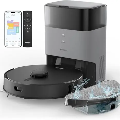 AIRROBO T20+ Saugroboter mit Wischfunktion, 3.5L Staubsauger, 180 Min Laufzeit, LiDAR Navigation, APP Steuerung