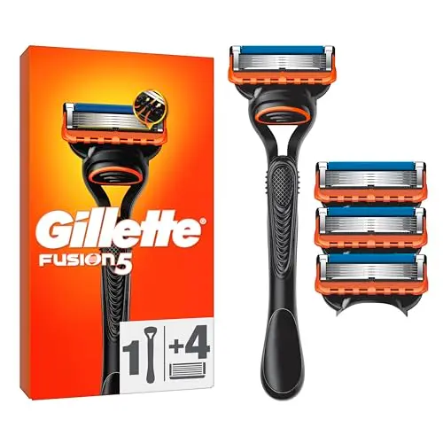 Gillette Fusion5 Rasierer für Männer mit 4 Ersatzklingen für eine sanfte und gründliche Rasur
