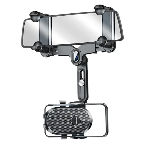 Gitohoni Rückspiegel Handyhalterung fürs Auto - 360° drehbar, einziehbar, visier-kompatibel