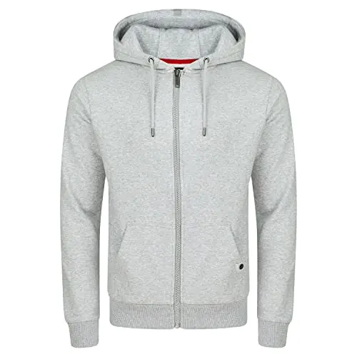 Riverso Herren Sweatjacke RIVNils Regular Fit Kapuzenjacke - Größe L, Farbe: Grey Melange