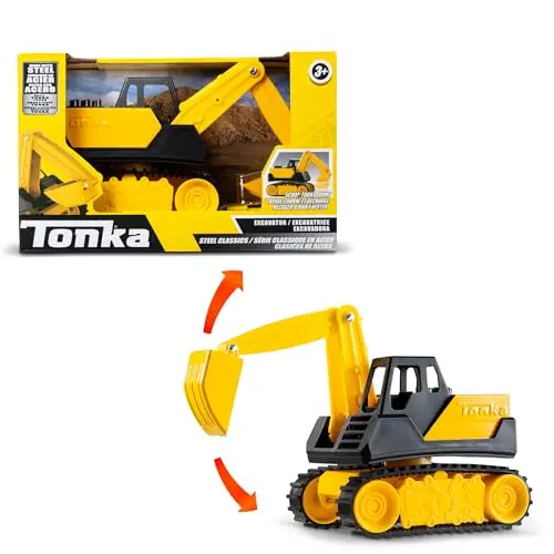 Tonka Mini Steel Classics Bagger – Klassisches gelbes Design für Kinder ab 3 Jahren