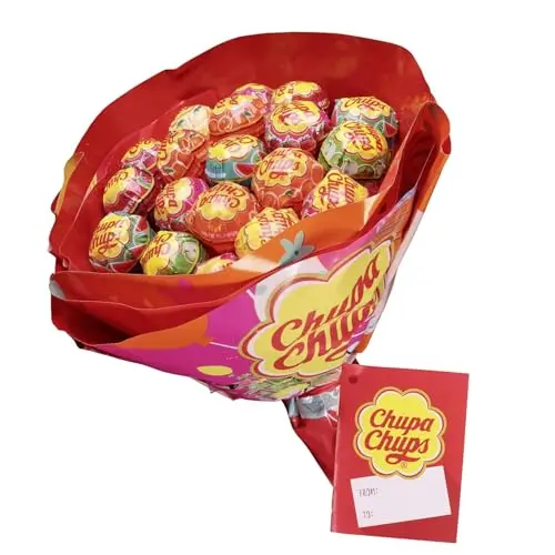 Chupa Chups Blumenstrauß mit 19 Lollis in 6 Sorten – Geschenkidee für jeden Anlass