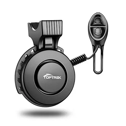 Toptrek Elektrische Fahrradklingel USB Wiederaufladbar 100db Wasserdicht Schwarz für MTB/Rennrad/BMX