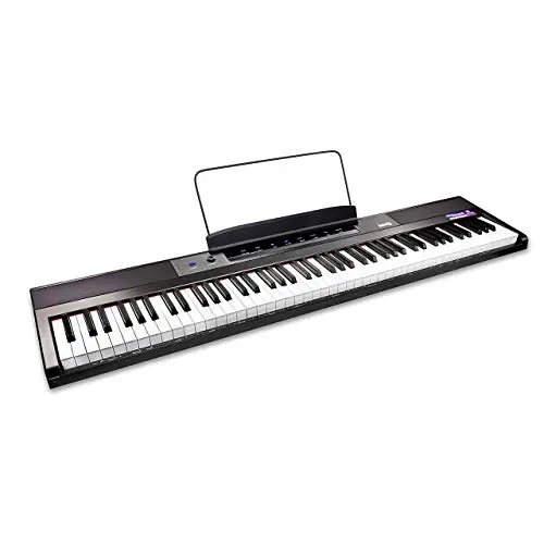 RockJam 88 Key Digital Piano Keyboard with Semi-Weighted Keys & Accessories