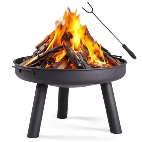 LEADZM Feuerschale Feuerkorb Ø60 cm Schwarz
