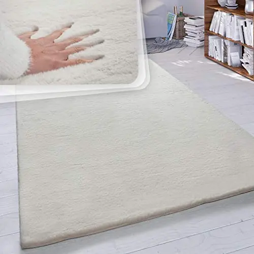 Paco Home Hochflor Teppich Shaggy Modern Fluffy Imitat in Creme, Größe: 160x230 cm