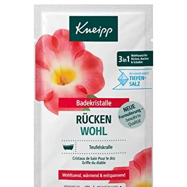 Kneipp Badekristalle Rücken Wohl - Badesalz mit Teufelskralle & ätherischen Ölen - 60g