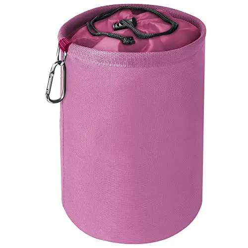 Vicloon Wäscheklammer Beutel - Wasserdichter Aufbewahrungsbeutel für 150-200 Wäscheklammern - Rosa