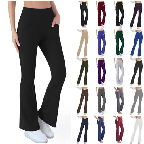 Leggings Damen High Waist Blickdicht mit Taschen - Yoga- und Sporthose für Freizeit und Gym