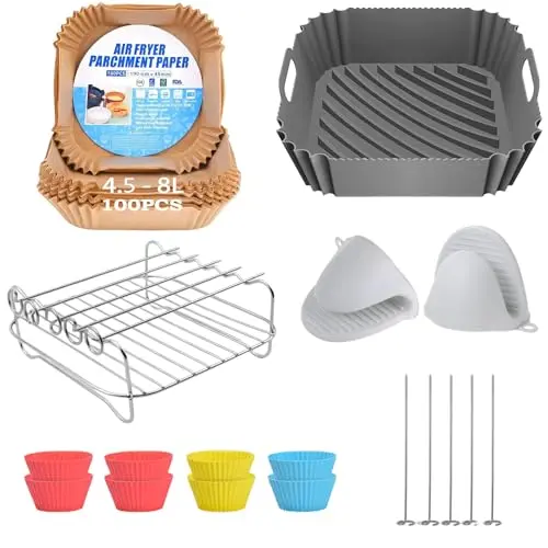 Heißluftfritteuse Zubehör 13PCS, kompatibel mit Philips Airfryer XL, COSORI, Cecotec (4,7-8L)