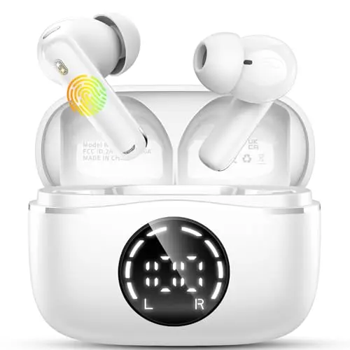 chalvh Bluetooth Kopfhörer Kabellos mit 48 Std. Spielzeit, LED-Anzeige und ENC Lärmreduzierung für Sport und Studium