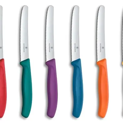Victorinox Swiss Classic Frühstücksmesser Set, 6-teilig, 11 cm, rostfreier Stahl, farbig
