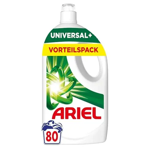 Ariel Flüssigwaschmittel 80 Waschladungen – Kraftvolle Fleckentfernung in 1 Waschgang