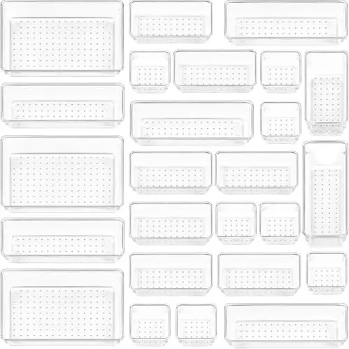 Vtopmart 25er Schubladen Organizer Set, vielseitig einsetzbar für Makeup, Küche, Bad und Büro