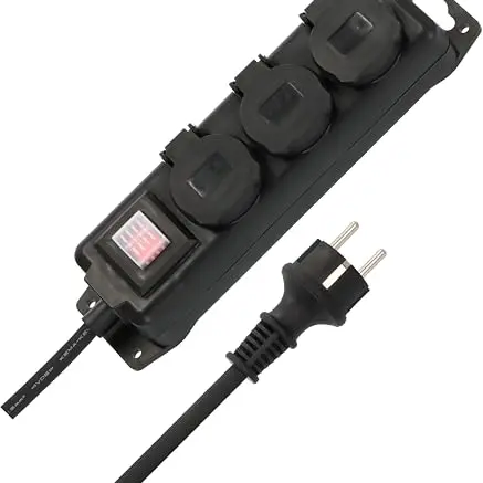 Brennenstuhl 3-Fach Steckdosenverteiler IP44 mit Schalter, 2m Kabel, outdoor geeignet