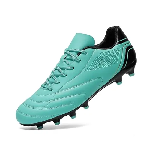 HaloTeam Fußballschuhe Herren Outdoor Spike Cleats, Professionelle Sportschuhe, Cyan, EU 43