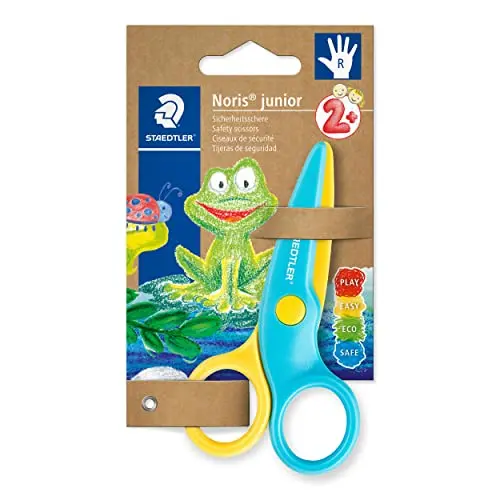 STAEDTLER Sicherheitsschere Noris junior, 10 cm, für Kleinkinder, abgerundete Ecken, Rechtshänder
