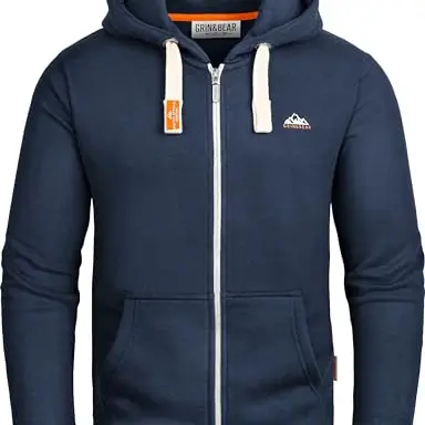 Grin&Bear Herren Kapuzenpullover Navy Größe L