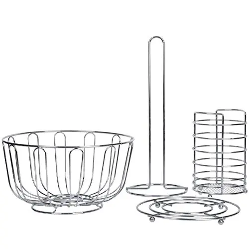 axentia Küchen-Set, 4 Teile, Silber