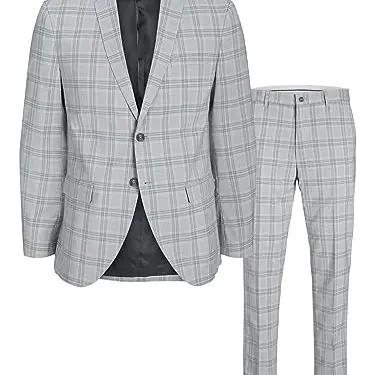 JACK & JONES Herren Anzug Jprfranco, Super Slim Fit, Griffin/Checks, Größe 50