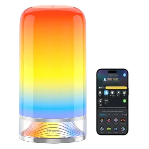 Govee RGBIC Nachttischlampe, Dimmbar, Alexa-Steuerung, 64 Szenenmodi, 500 Lumen, für Wohnzimmer und Schlafzimmer