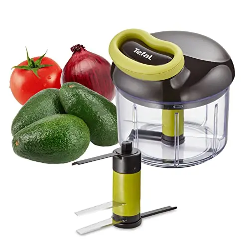 Tefal Ingenio Zerkleinerer 900ml - Multizerkleinerer für Gemüse, Obst und Nüsse, Schwarz/Grün