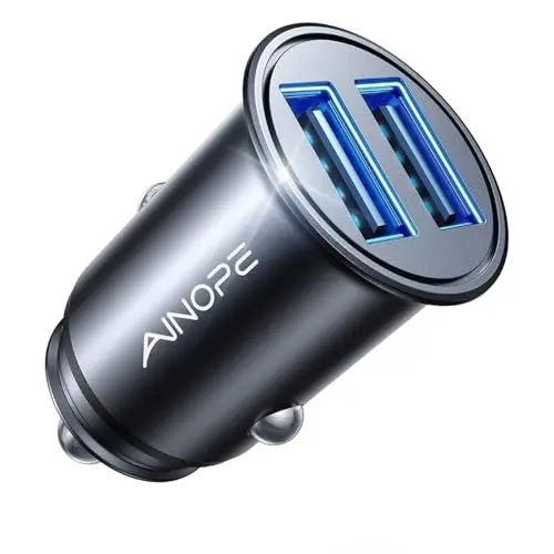 AINOPE 24W Mini USB Zigarettenanzünder Auto Ladegerät 12V für iPhone und Samsung Galaxy