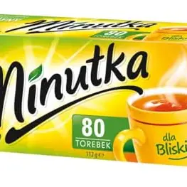 Minutka Schwarzer Tee mit Zitrone - 80 Teebeutel - Erfrischend & Aromatisch - 112g