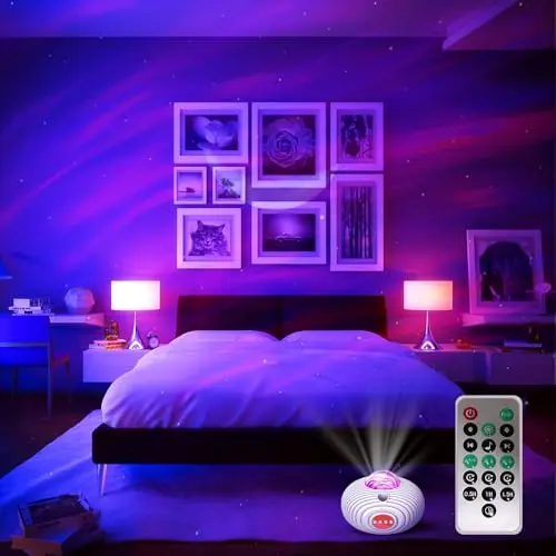 Mini Sternenprojektor für das Schlafzimmer, 14 Lichter, Weiß