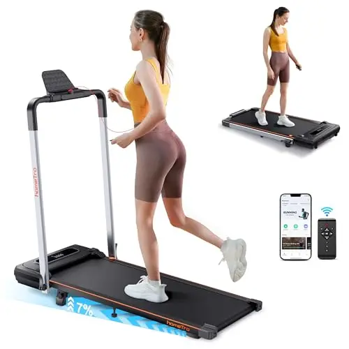 Klappbares Laufband für Zuhause, 2 in 1 Walking Pad, 12 km/h, LCD-Anzeige, Fernbedienung, kein Montagebedarf