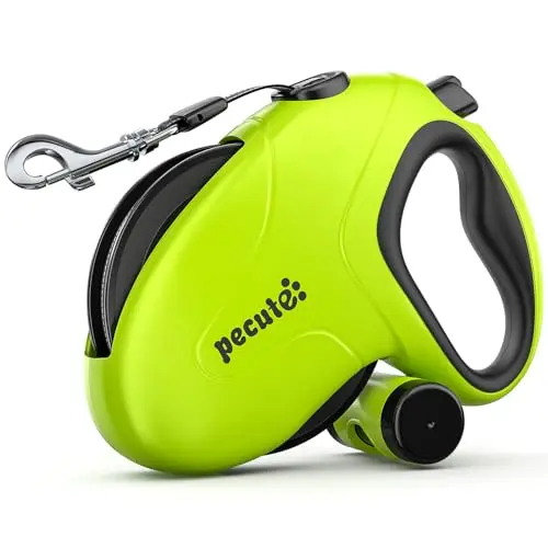 Pecute Hundeleine 8m, Rollleine für Hunde, 360° Verhedderungsfrei, Anti-Rutsch-Griff & Schnellbremsknopf, für Hunde bis 50kg
