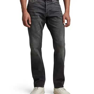 G-STAR RAW Herren Mosa Straight Jeans, Schwarz