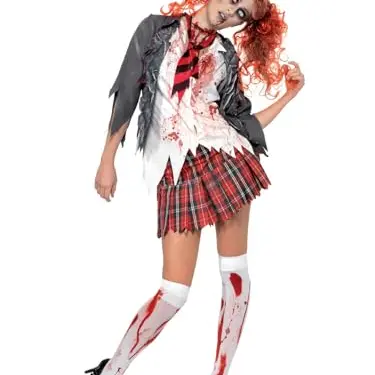 Zombie Schoolgirl Kostüm für Halloween und Karneval