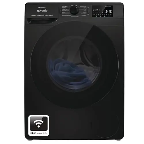 Gorenje WPNEI94A1DTSB Waschmaschine, 9kg, 1400 U/min, Dampffunktion, Totaler AquaStop, ExtraHygiene, EEK: A-10%
