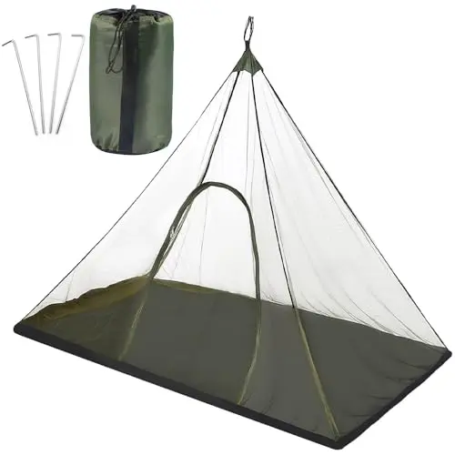 CAREDGO Camping Moskitonetz 220x120cm - Kompaktes Insektennetz für Outdoor-Aktivitäten mit Tragetasche